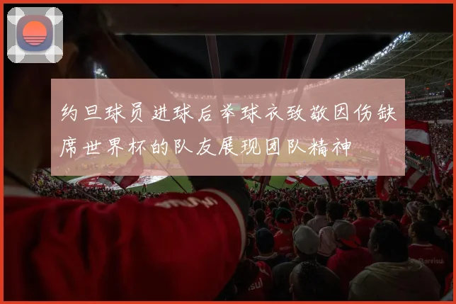 约旦球员进球后举球衣致敬因伤缺席世界杯的队友展现团队精神